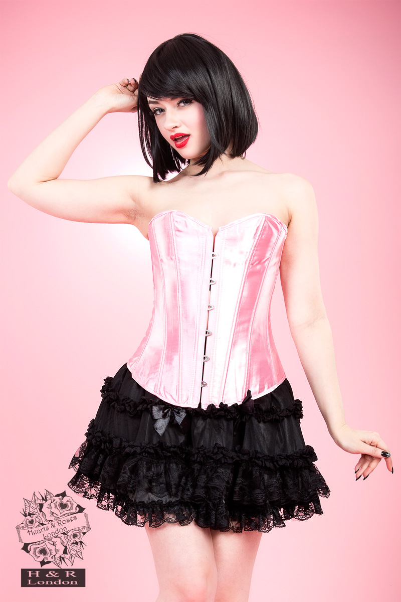 Light Pink Satin Corset